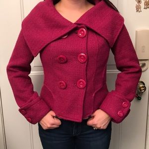 Fushia pink Double Breasted Jacket